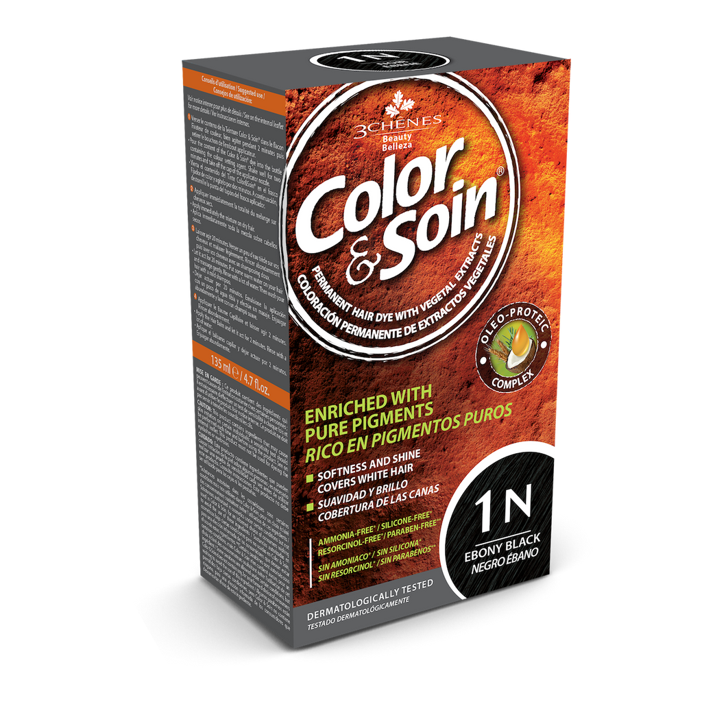 3Chenes Color & Soin Hair Ebony Black Color-1N