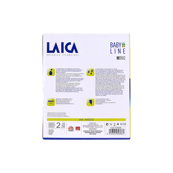40025-Laica Baby Ultrasonic Humidifier 1.3L-HI3012 +3
