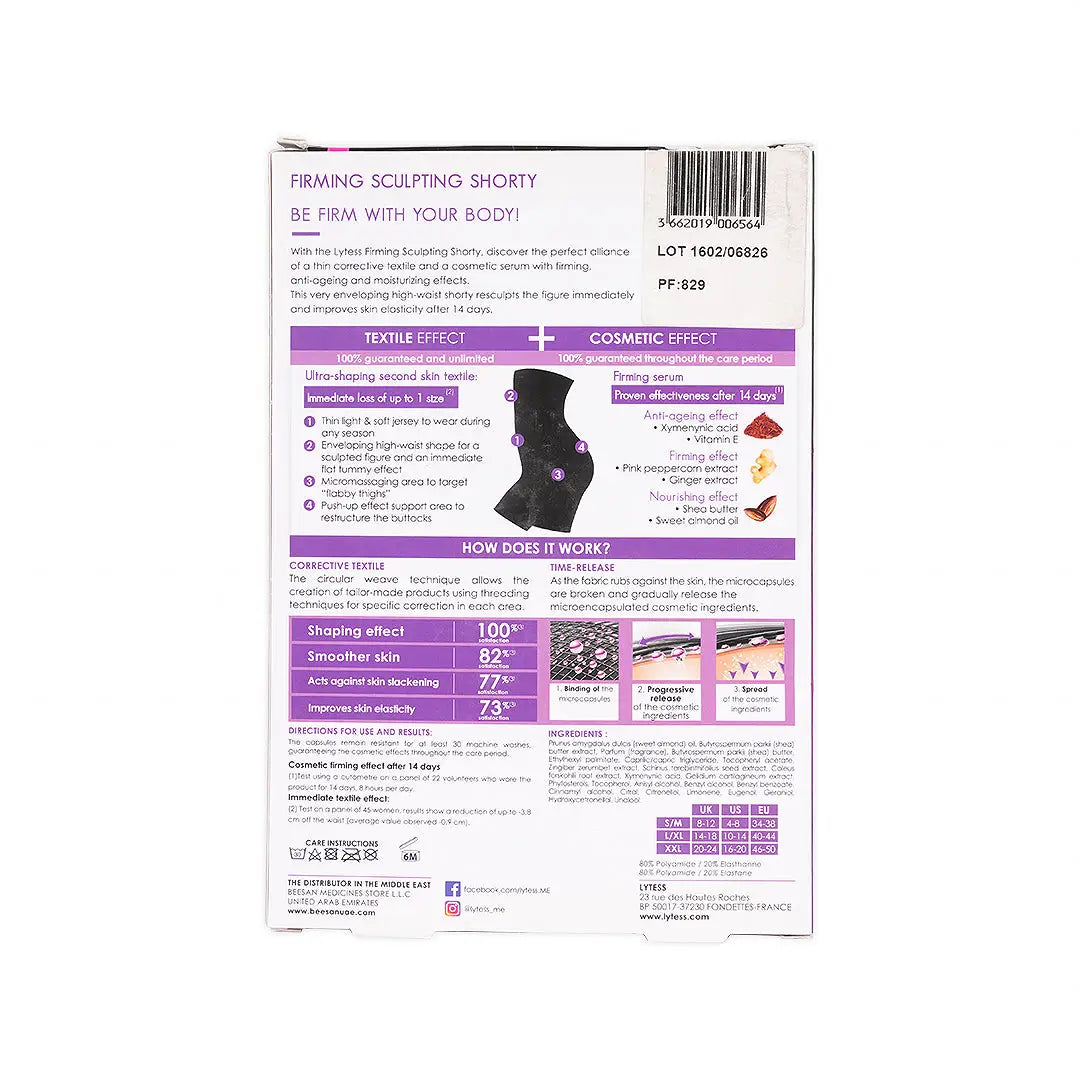 LYTESS CORRECTIVE SHORTY ANTI-AGEING BLACK - S/M