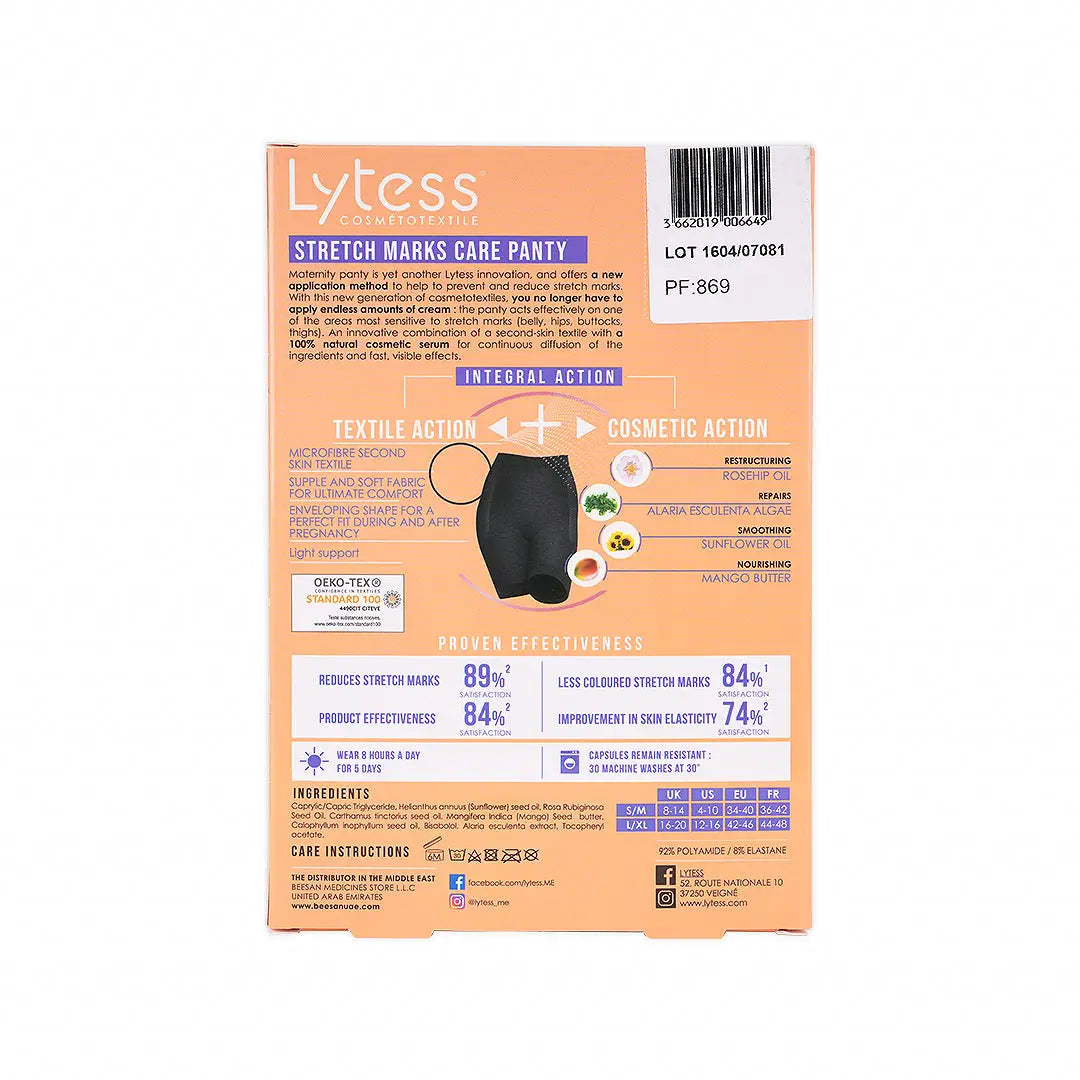 LYTESS STRETCH MARKS CARE PANTY BLACK - L/XL