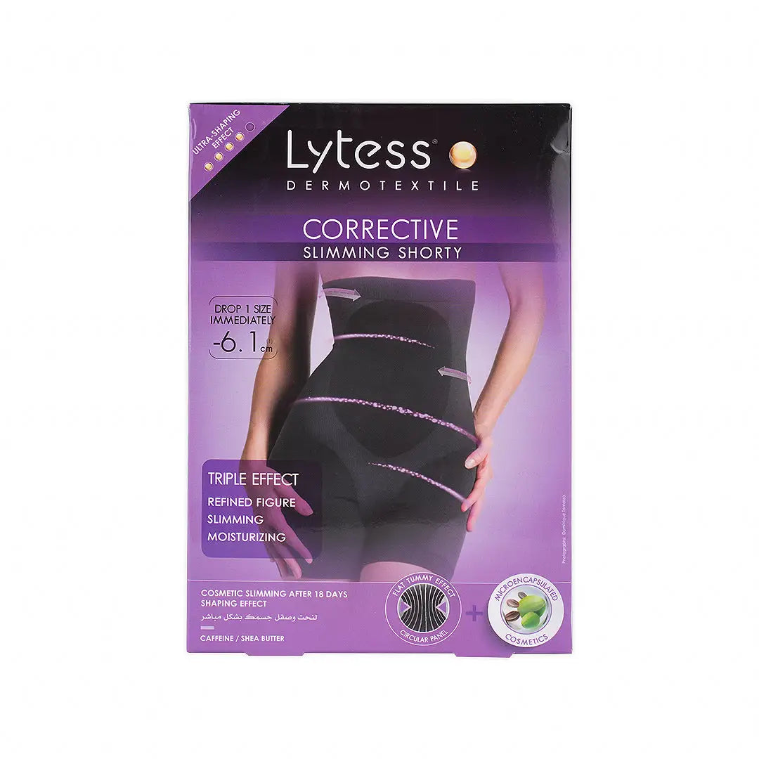LYTESS CORRECTIVE SLIMMING SHORTY BLACK -L/XL