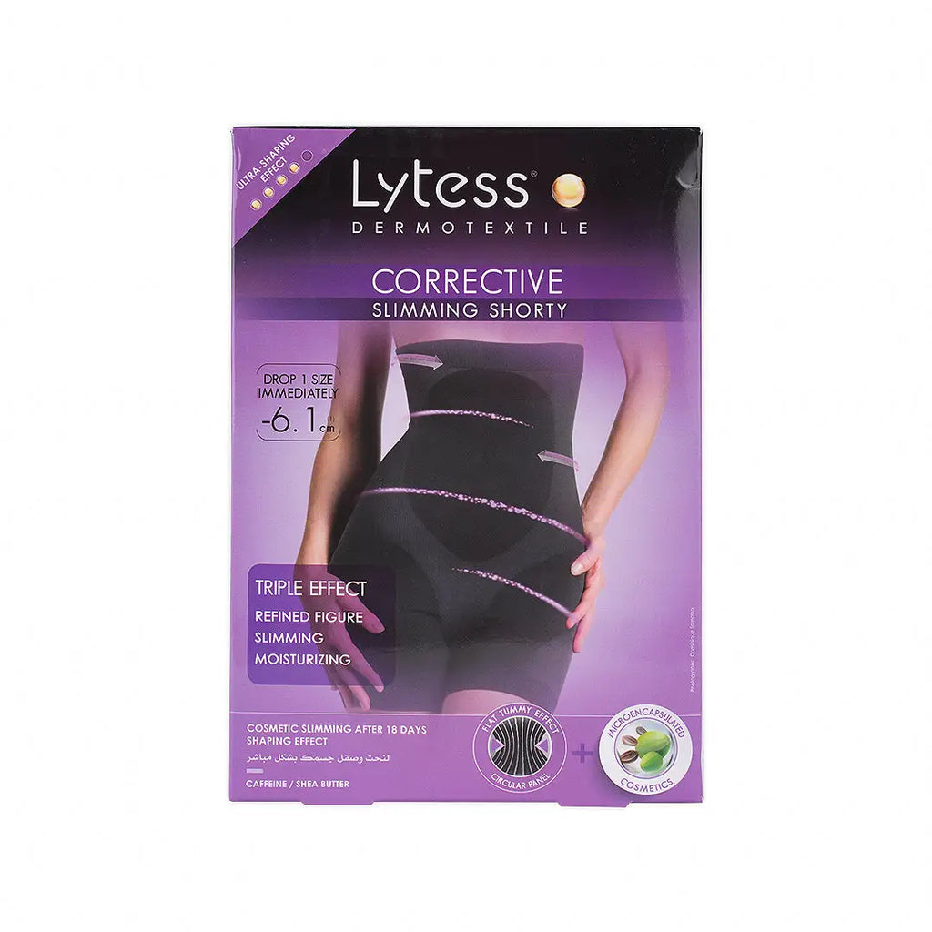 LYTESS CORRECTIVE SLIMMING SHORTY BLACK -L/XL