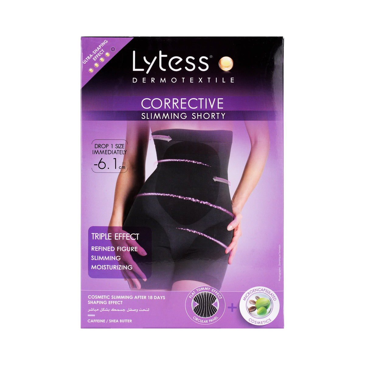40085-Lytess Corrective Slimming Shorty Belt Black-L/XL