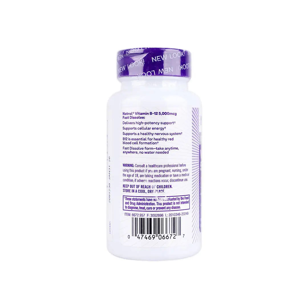 40089-Natrol Vitamin B-12 5000Mcg 100Tab +1