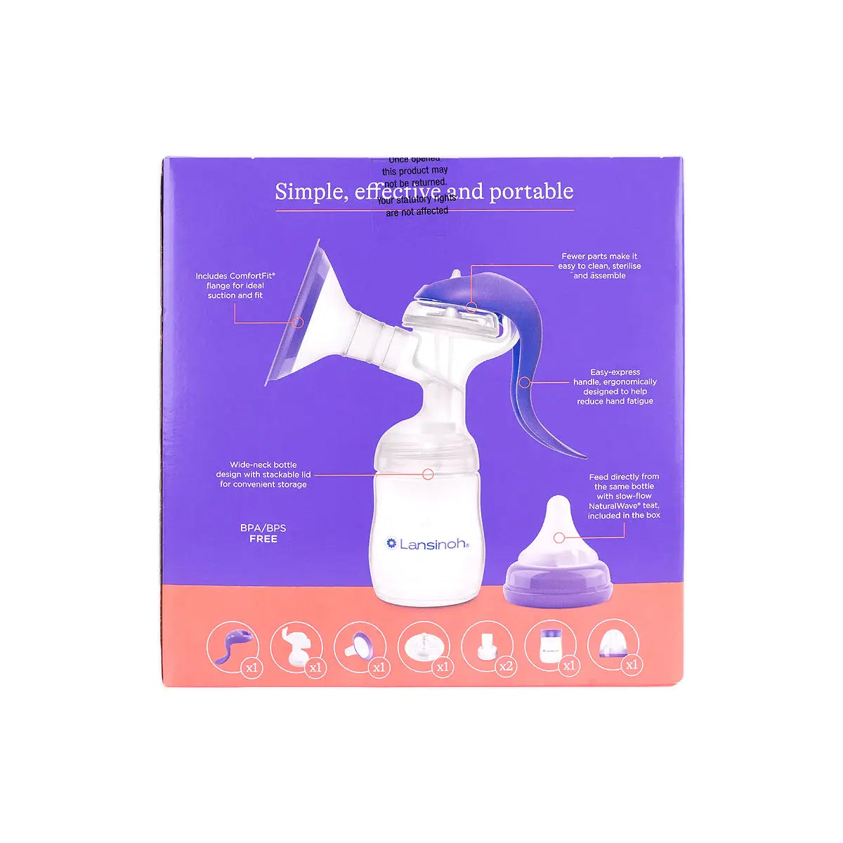 40121-Lansinoh Manual Breast Pump +4