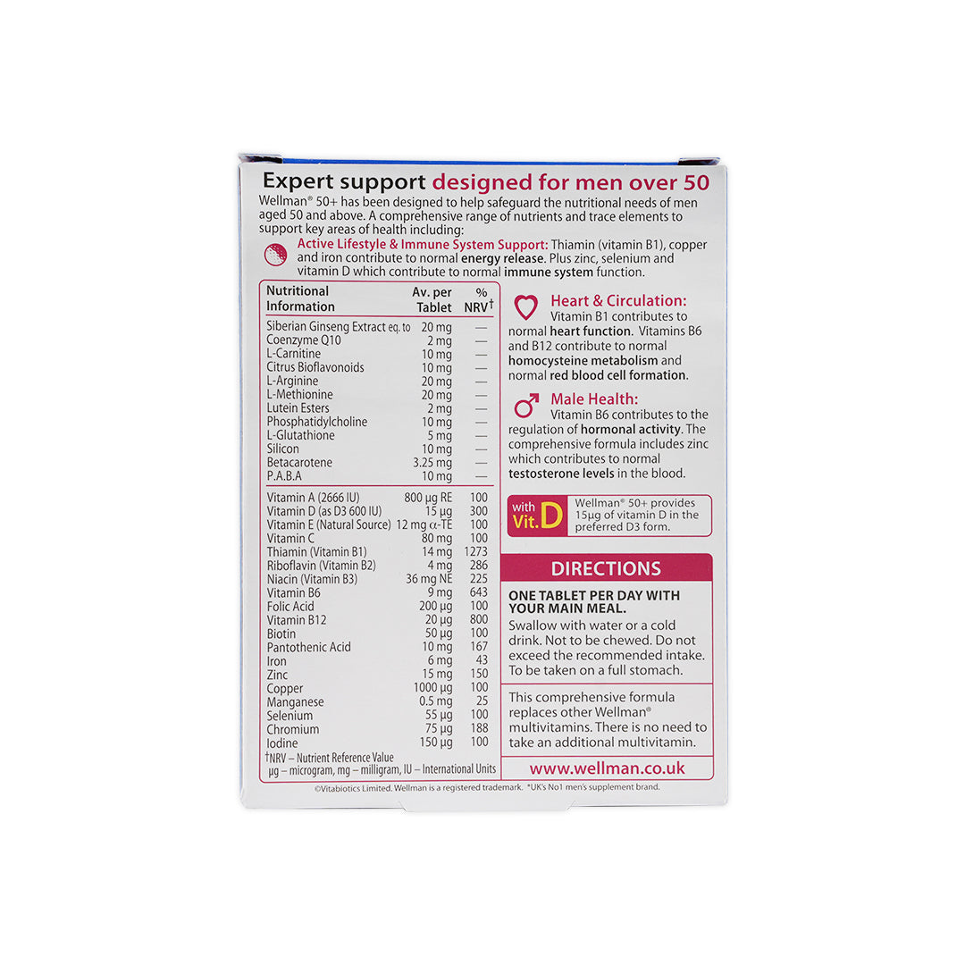 Vitabiotics Wellman 50+ Tabs 30