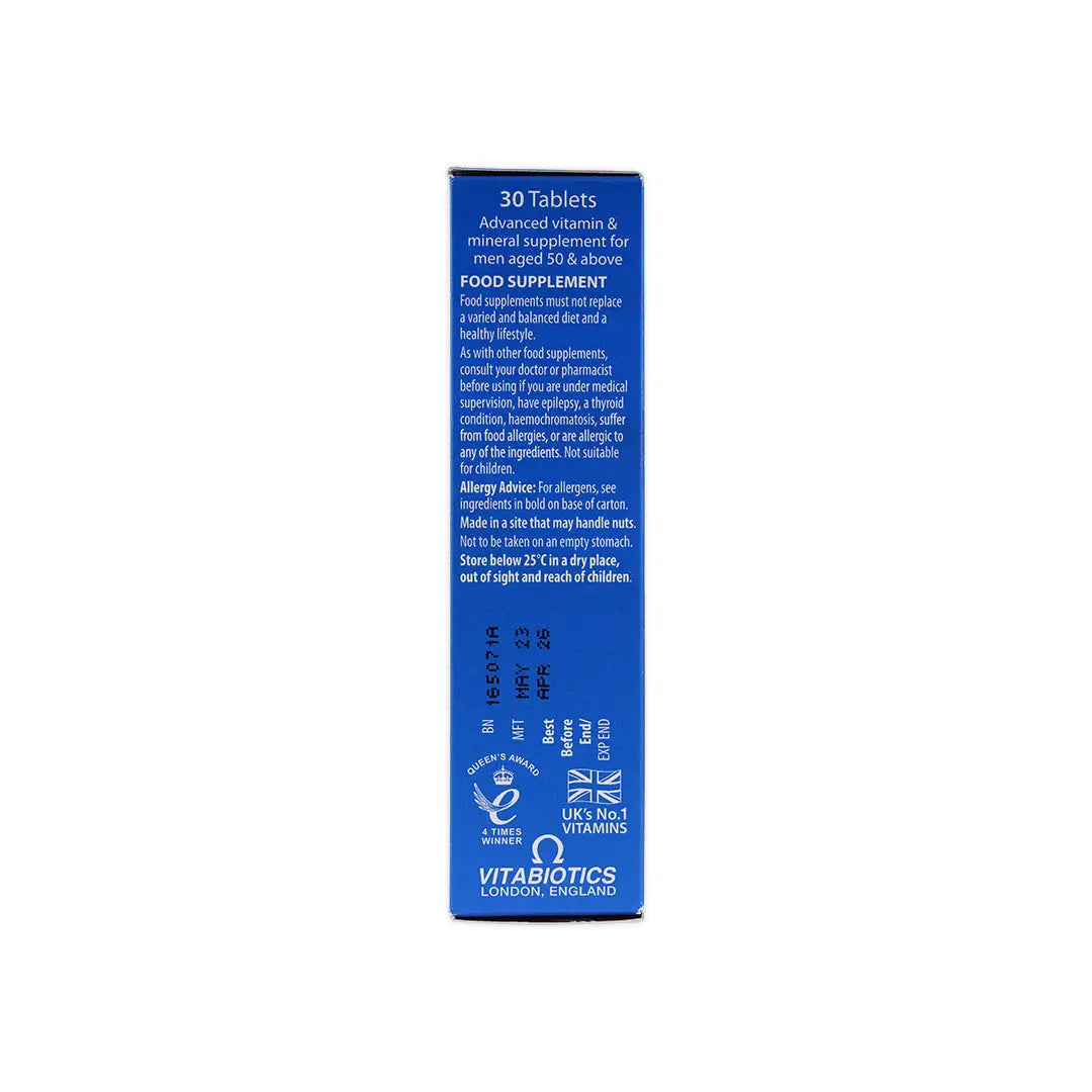 40130-Vitabiotics Wellman 50+ Tabs 30 +1