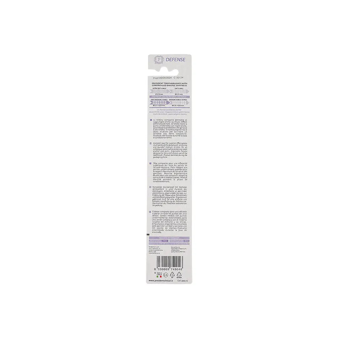 40291-President Defense Medium Toothbrush +1