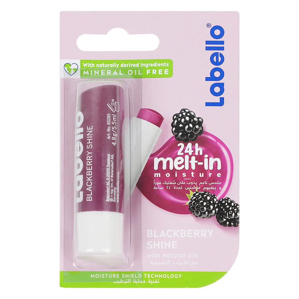 Labello Melt-In Moisture 24H Lip Balm 4.8G -Blackberry Shine