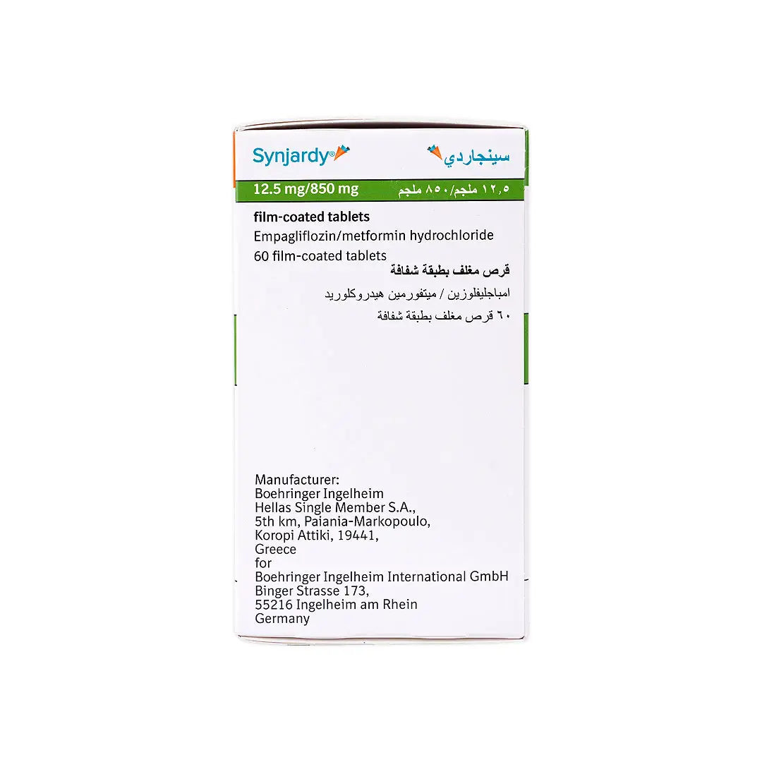 Synjardy 12.5Mg/850Mg 60 Tablets