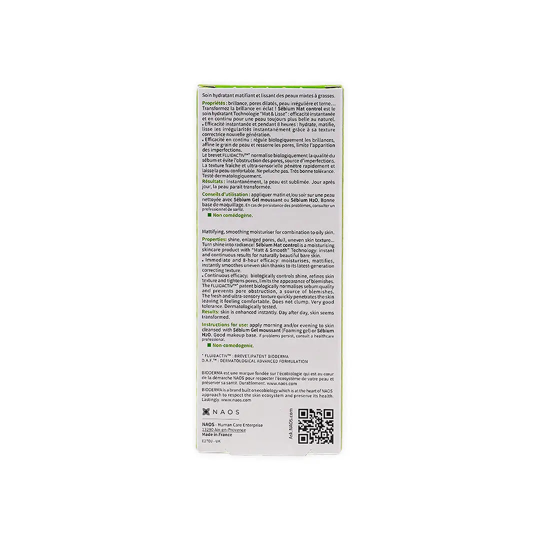 Bioderma Sebium Mat Control Moisturiser 30ml