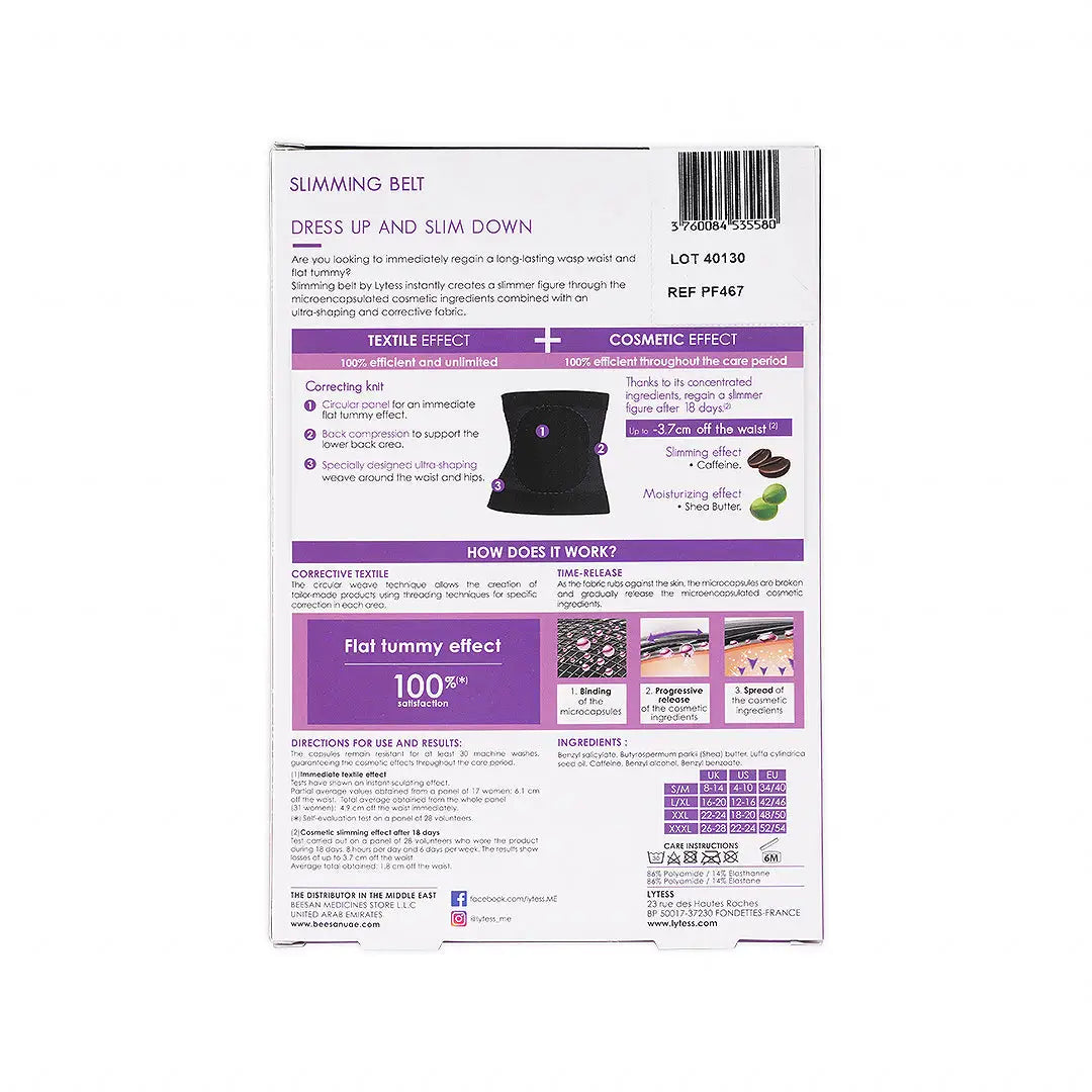 40505-Lytess Corrective Slimming Belt Black-S/M +4