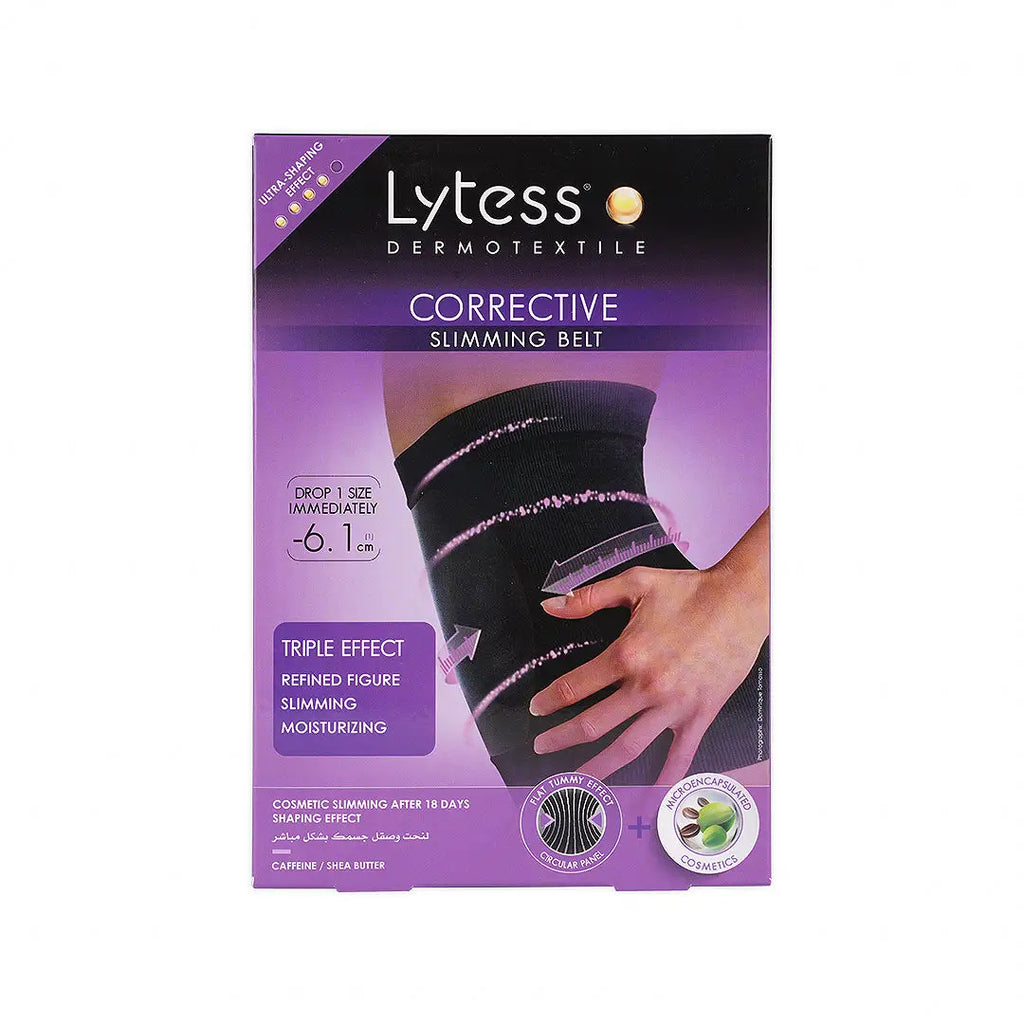 LYTESS CORRECTIVE SLIMMING BELT BLACK -S/M