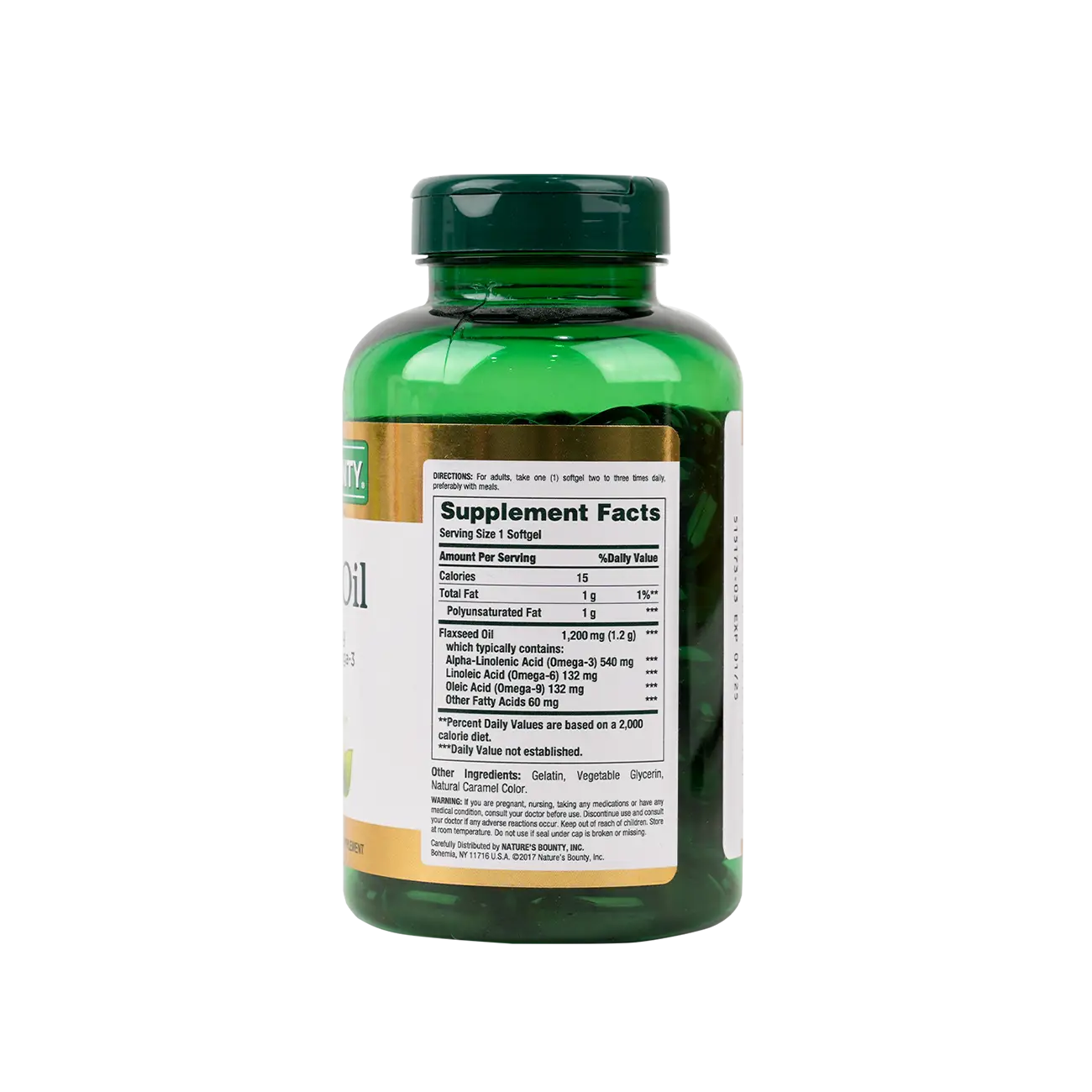Natures Bounty Flaxseed Oil 1200Mg 125 Softgels