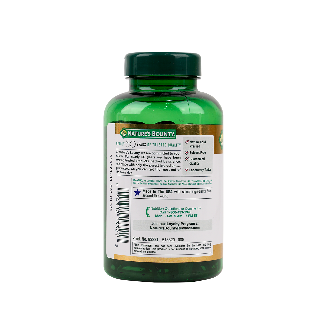 NATURES BOUNTY FLAXSEED OIL 1200MG 125 SOFTGELS