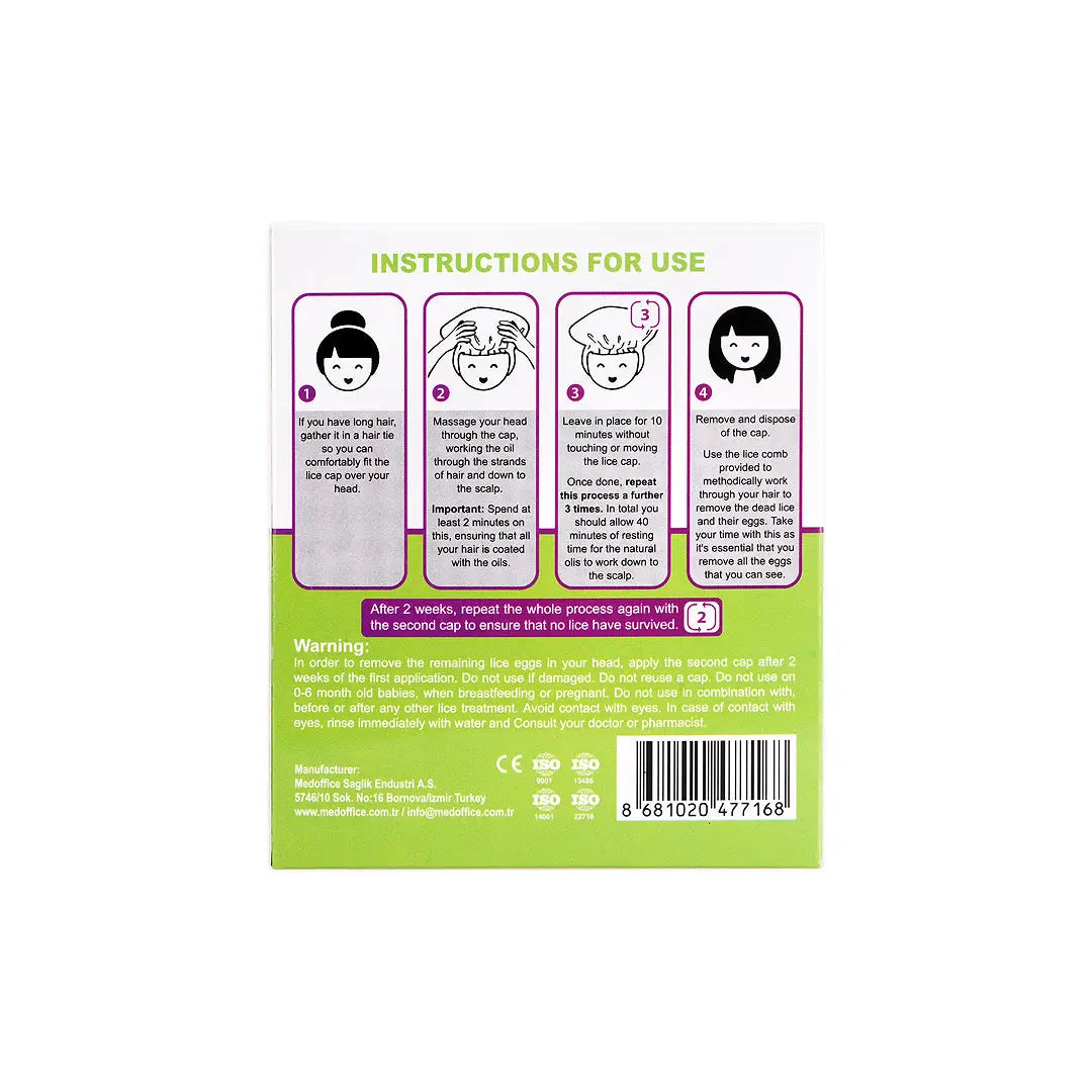 40549-Med-Cover Lice Cap For Lice Treatment +3