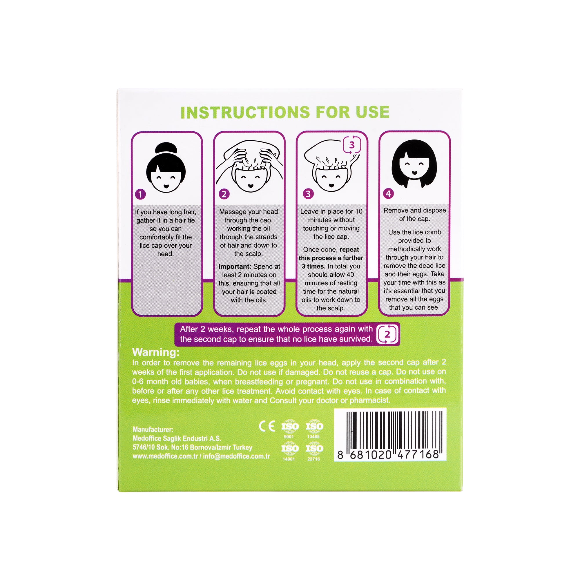 40549-Med-Cover Lice Cap For Lice Treatment +1