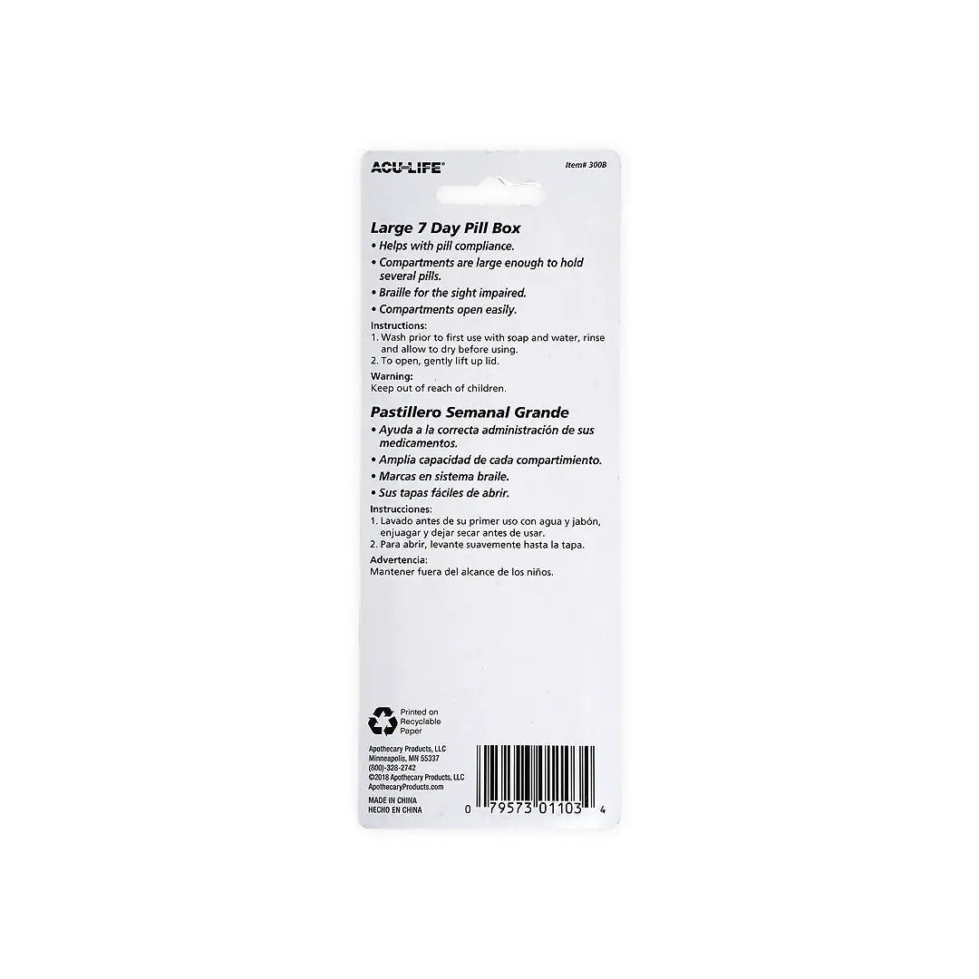 40675-Acu-Life Weekly Pill Reminder Large-300B +1