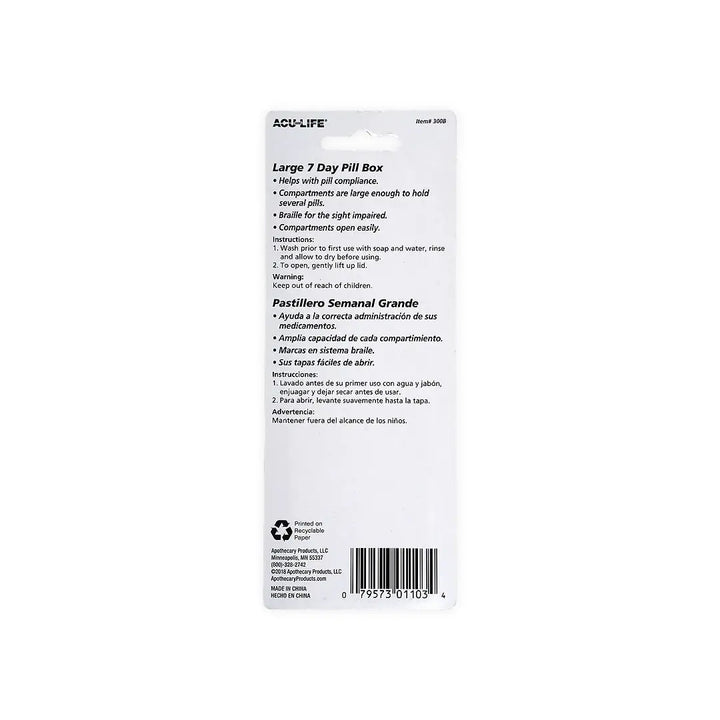 40675-Acu-Life Weekly Pill Reminder Large-300B +1