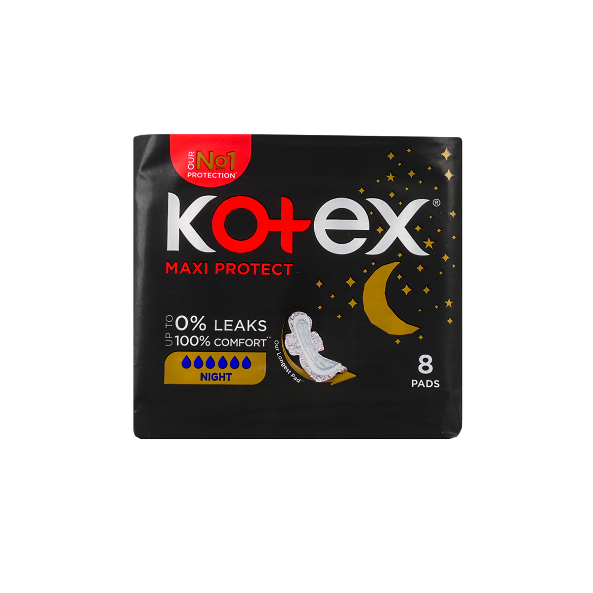 KOTEX MAXI NIGHT+WINGS 10X8PADS