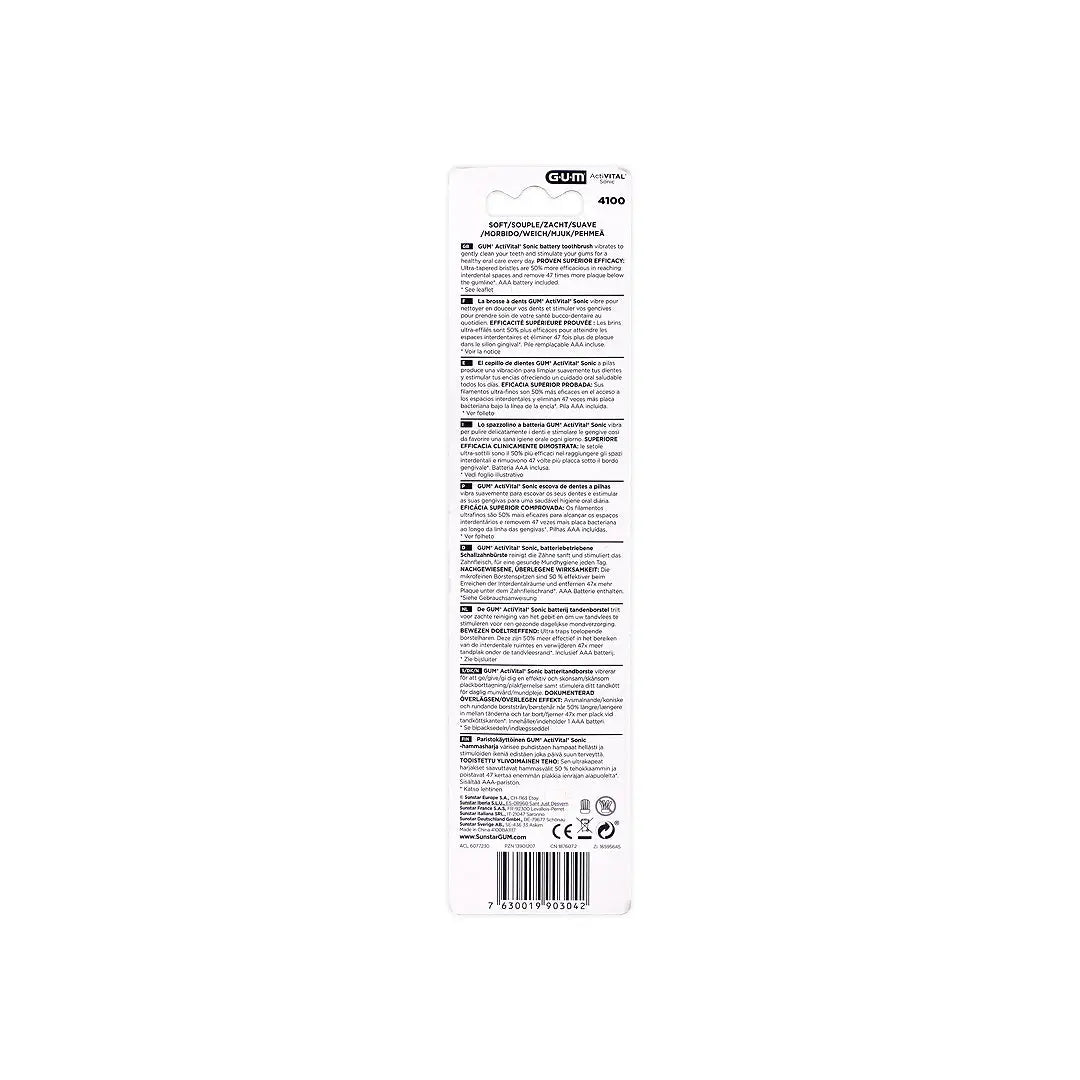 gum activital sonic power soft toothbrush 4100