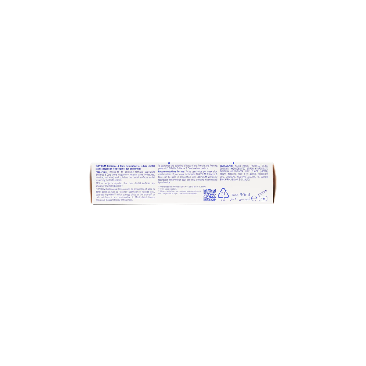 41224-Elgydium Whitening Brilliance & Care Toothpaste 30ml +1