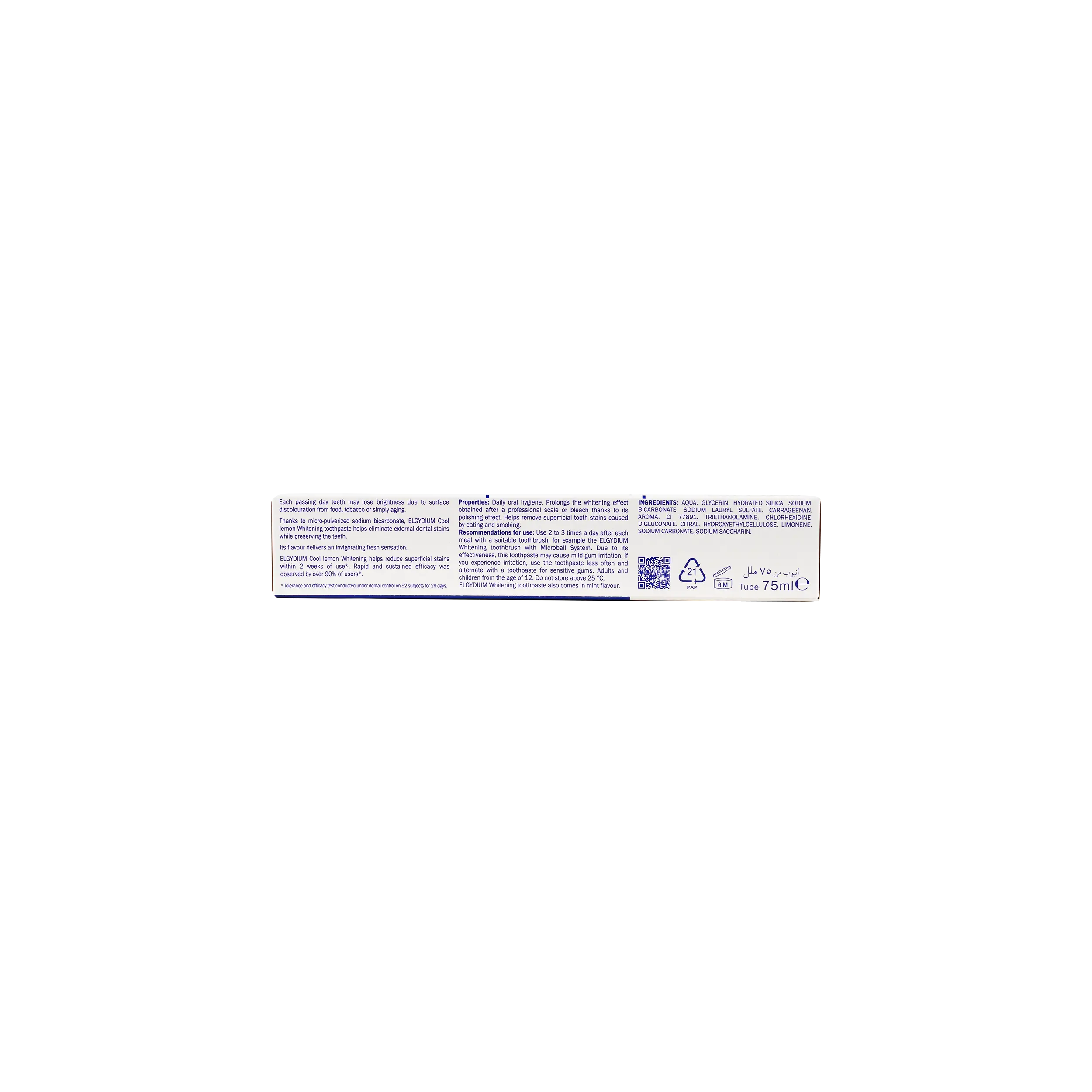 Elgydium Whitening Cool & Lemon Toothpaste 75ml