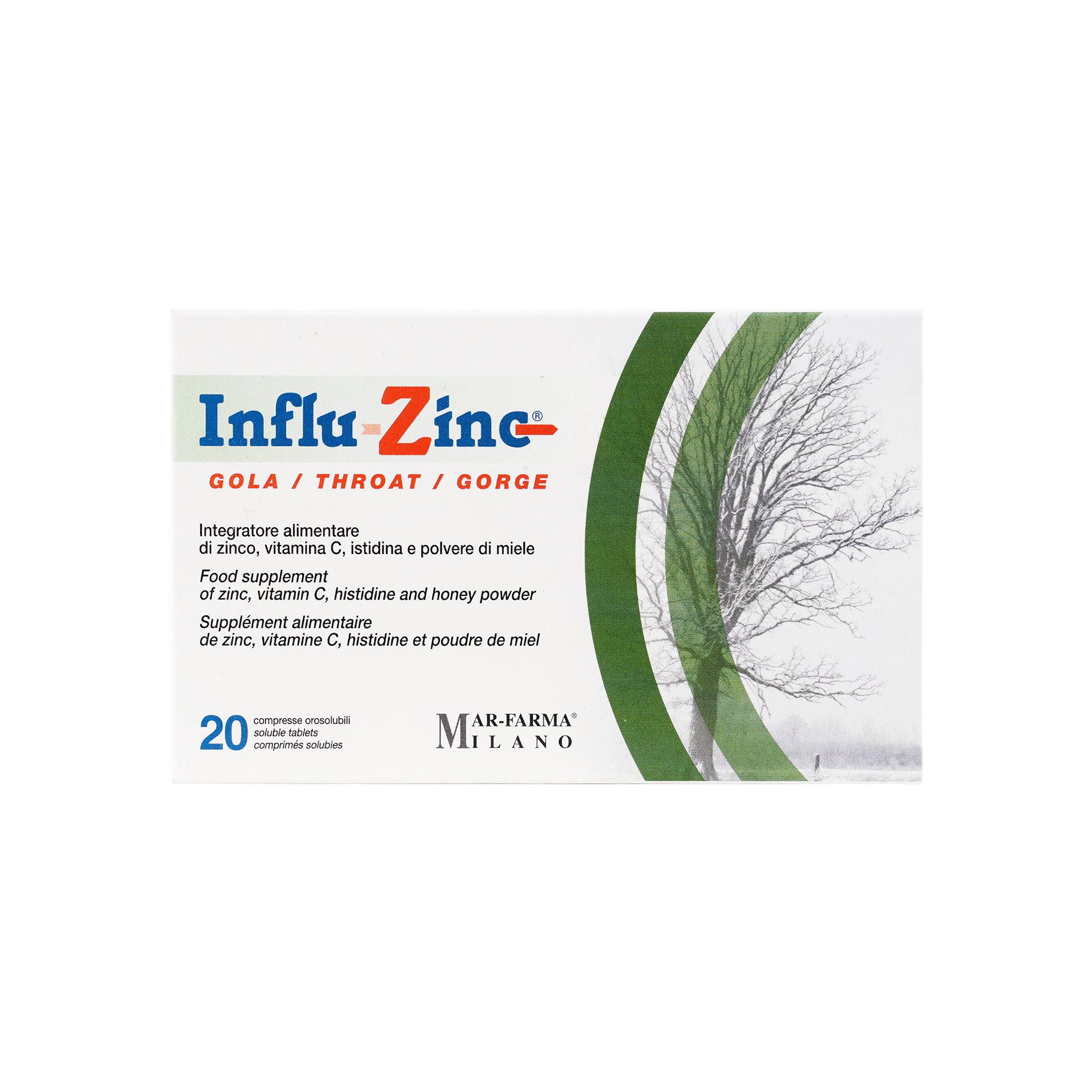 INFLU-ZINC THROAT 20TAB