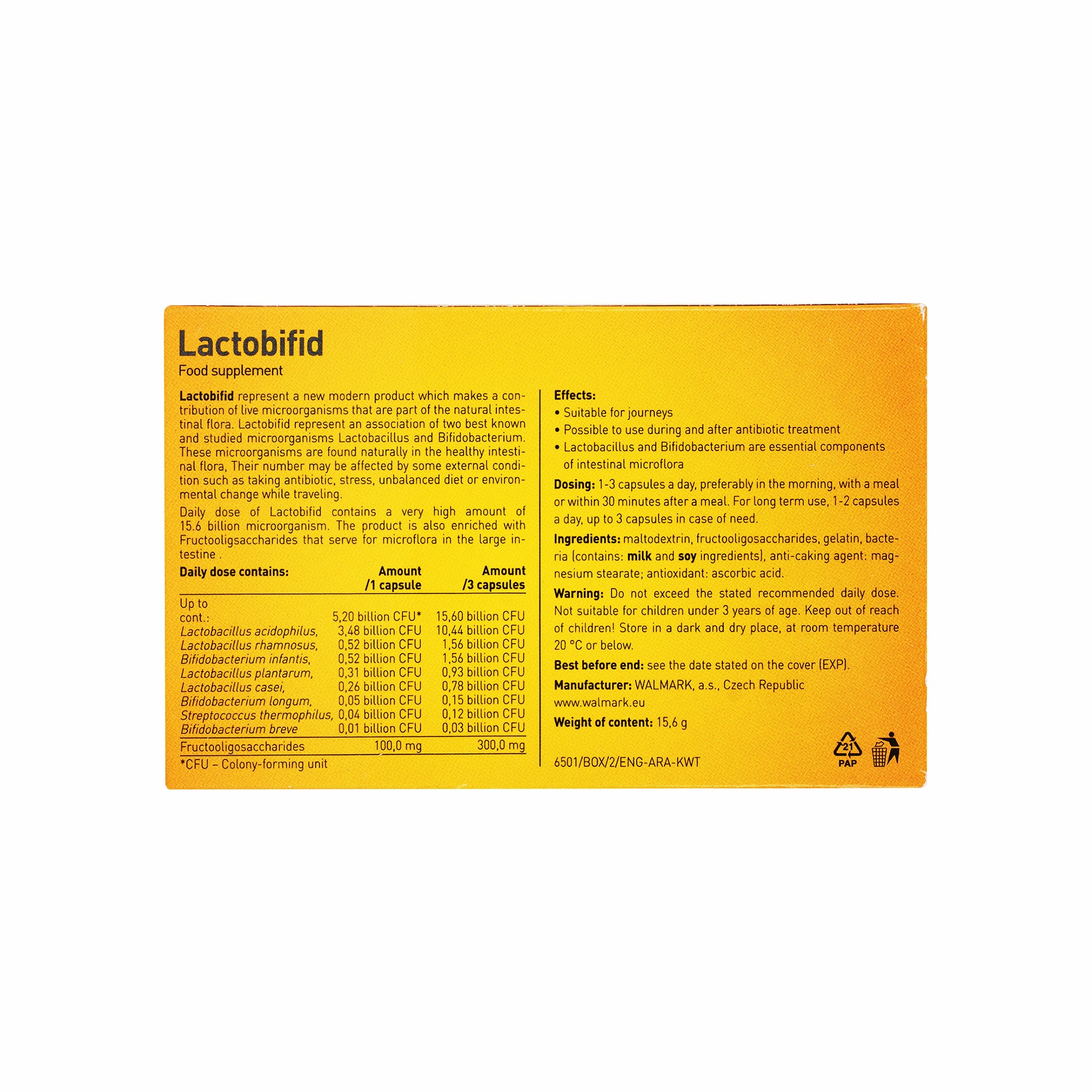 41425-Walmark Lactobifid 56Capsules +1