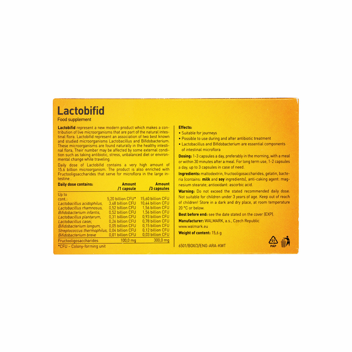 41425-Walmark Lactobifid 56Capsules +1