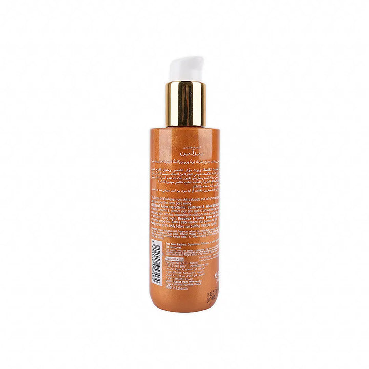 41514-Beesline Suntan Oil Gold Shimmering Tan 200Ml +1