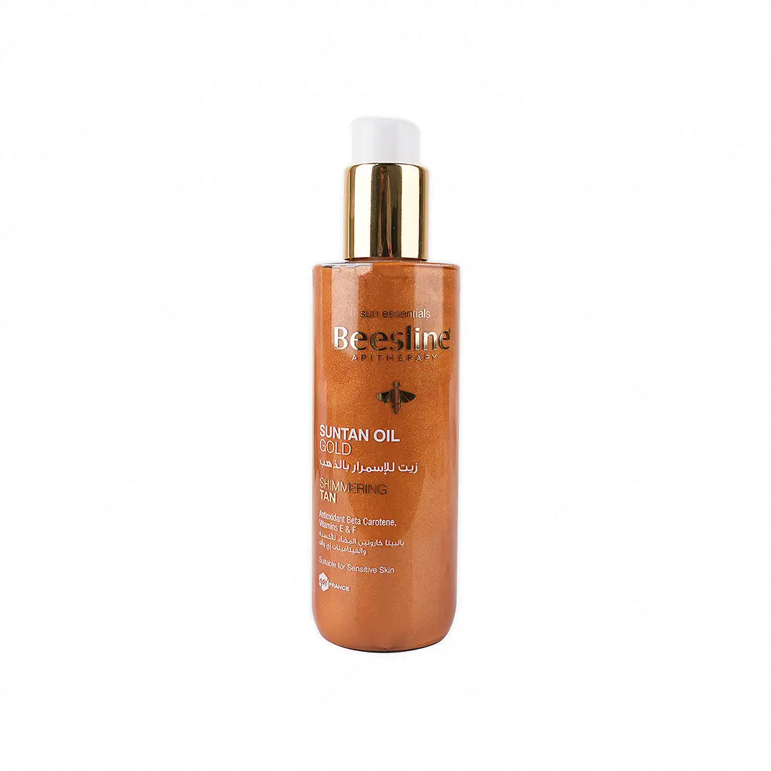 BEESLINE SUNTAN OIL GOLD SHIMMERING TAN 200ML