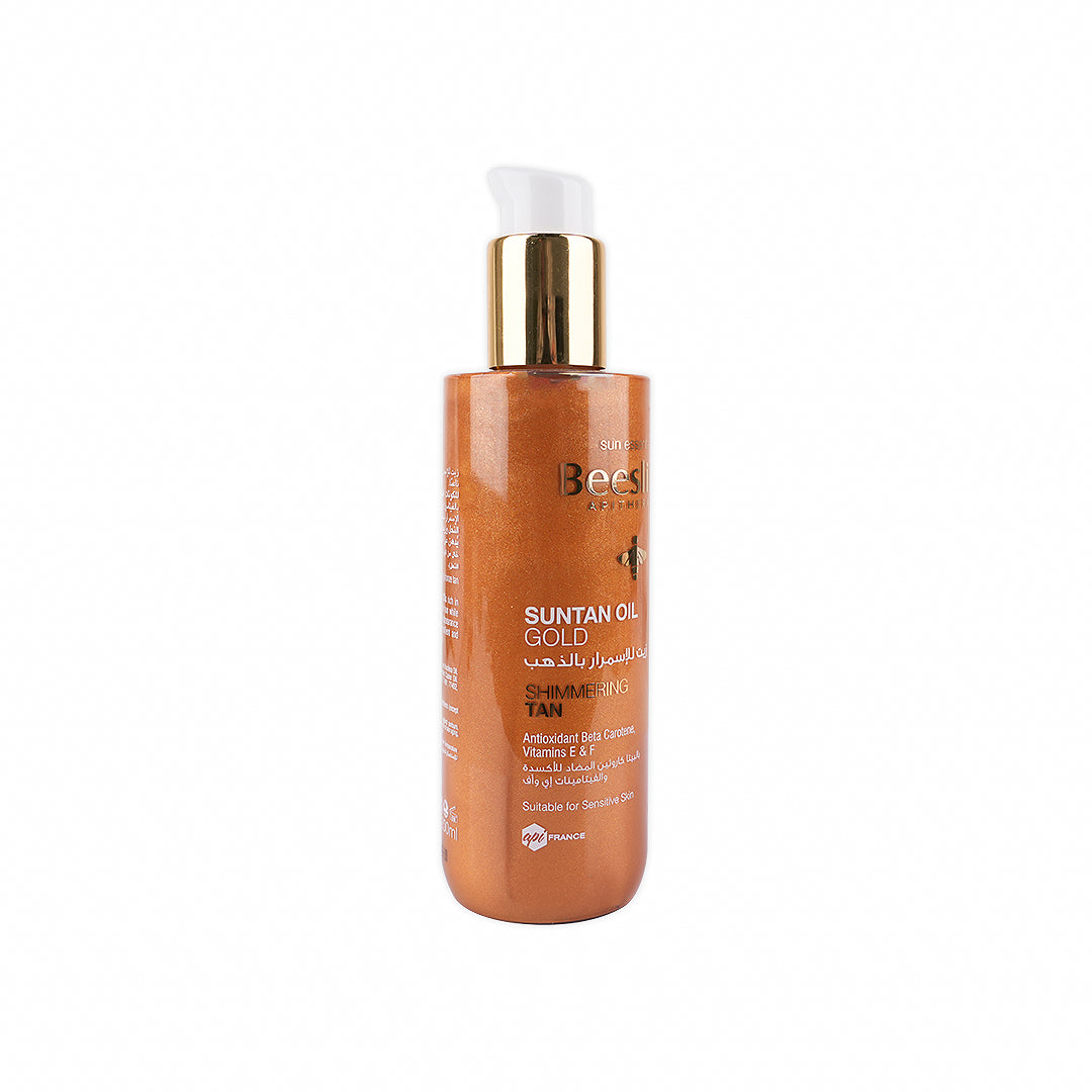 BEESLINE SUNTAN OIL GOLD SHIMMERING TAN 200ML
