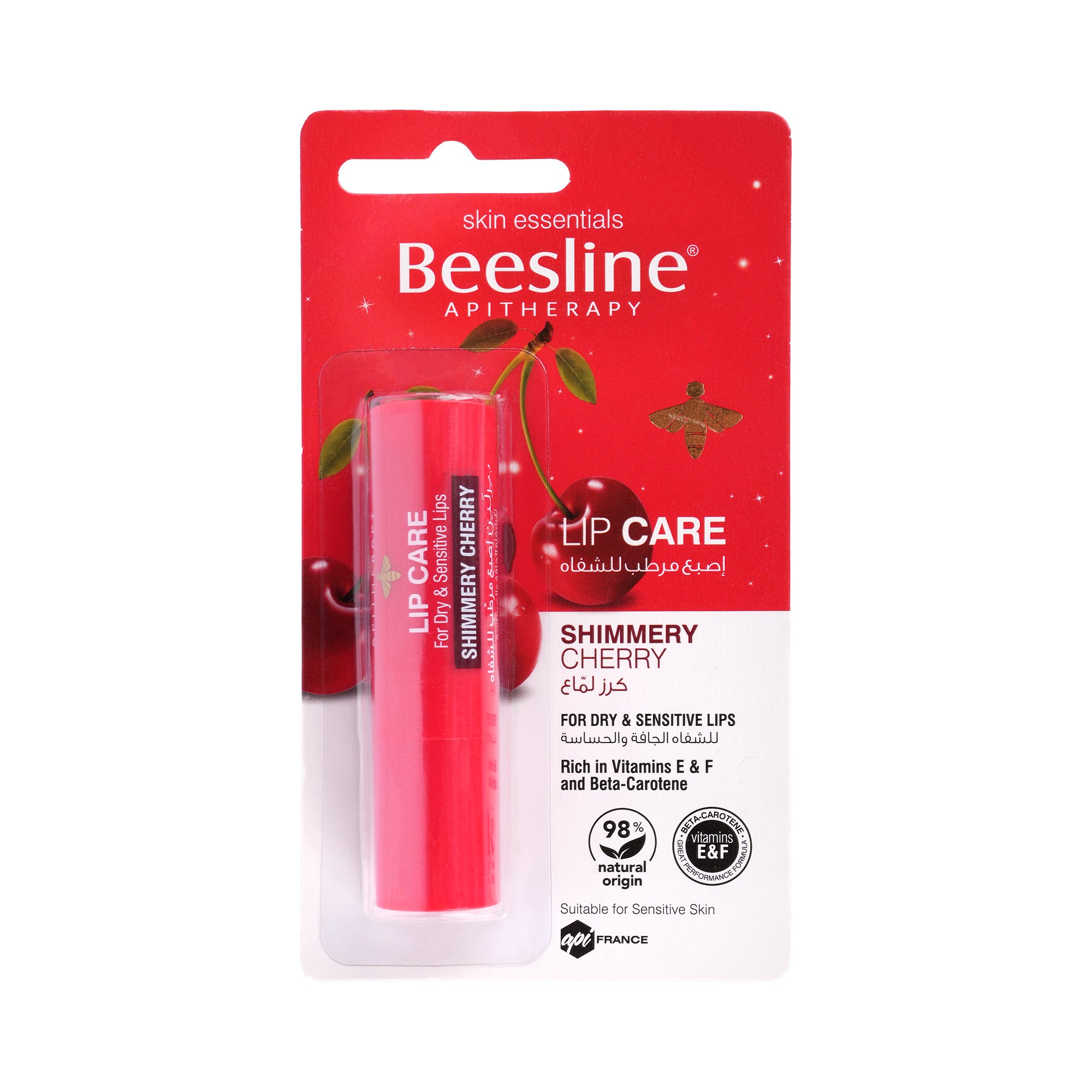 41516-Beesline Lip Care Shimmery Cherry 4g