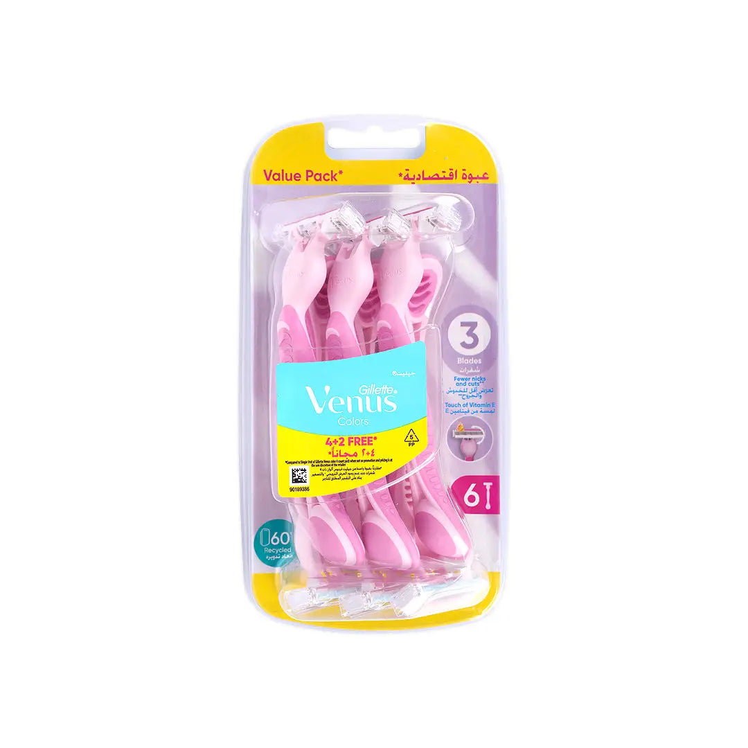 Gillette Venus Colors 4+2Pcs-6232