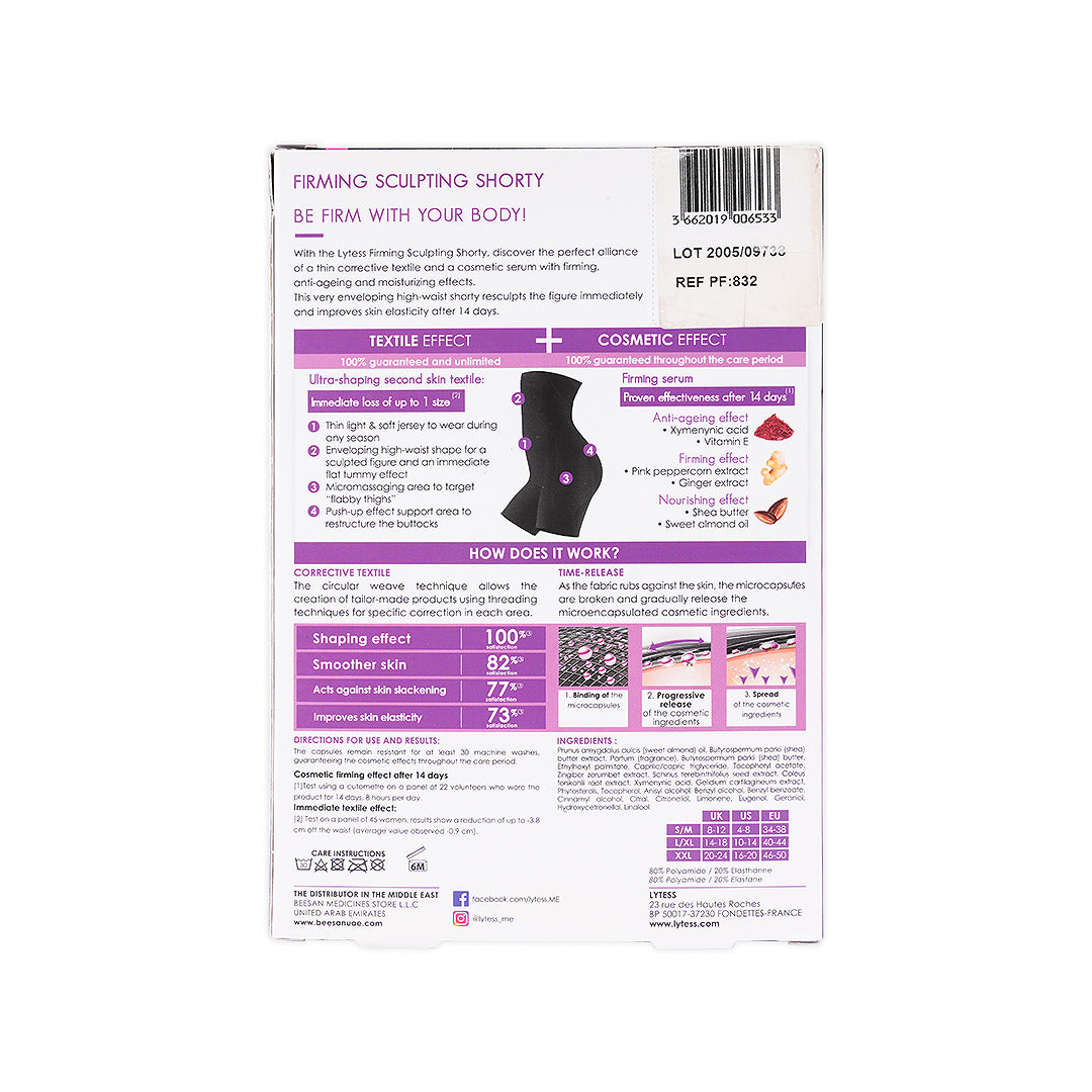 LYTESS CORRECTIVE SHORTY ANTI-AGING FLESH -S/M