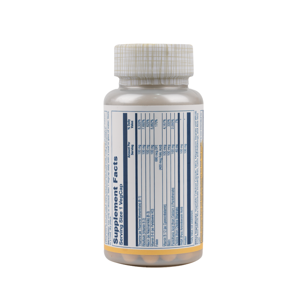 SOLARAY VITAMIN B-COMPLEX 100MG 50 VEGCAPS