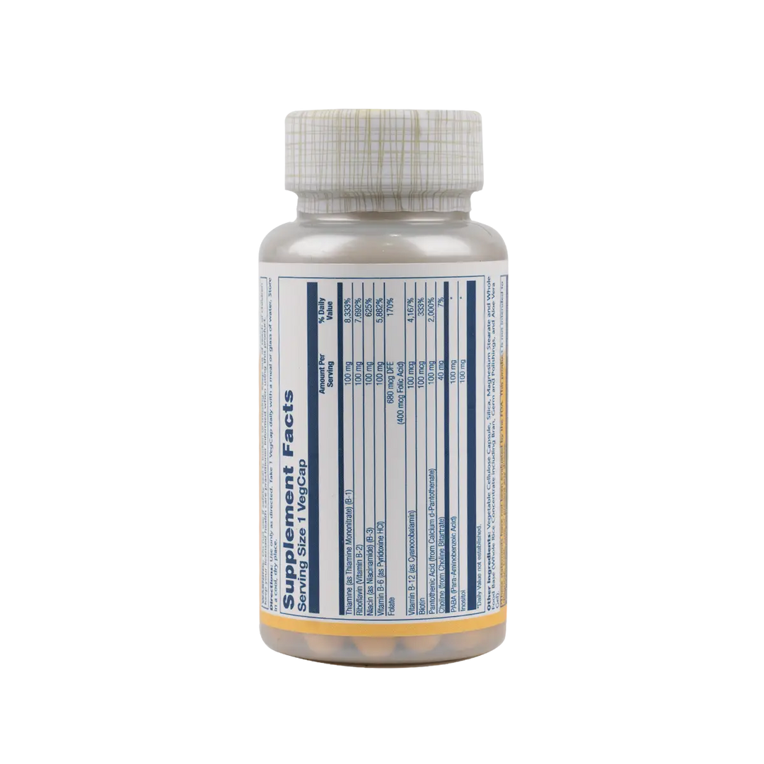 42123-Solaray Vitamin B-Complex 100Mg 50 Vegcaps +1