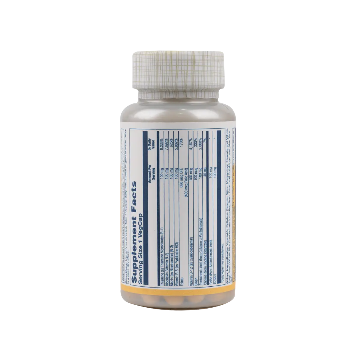 42123-Solaray Vitamin B-Complex 100Mg 50 Vegcaps +1