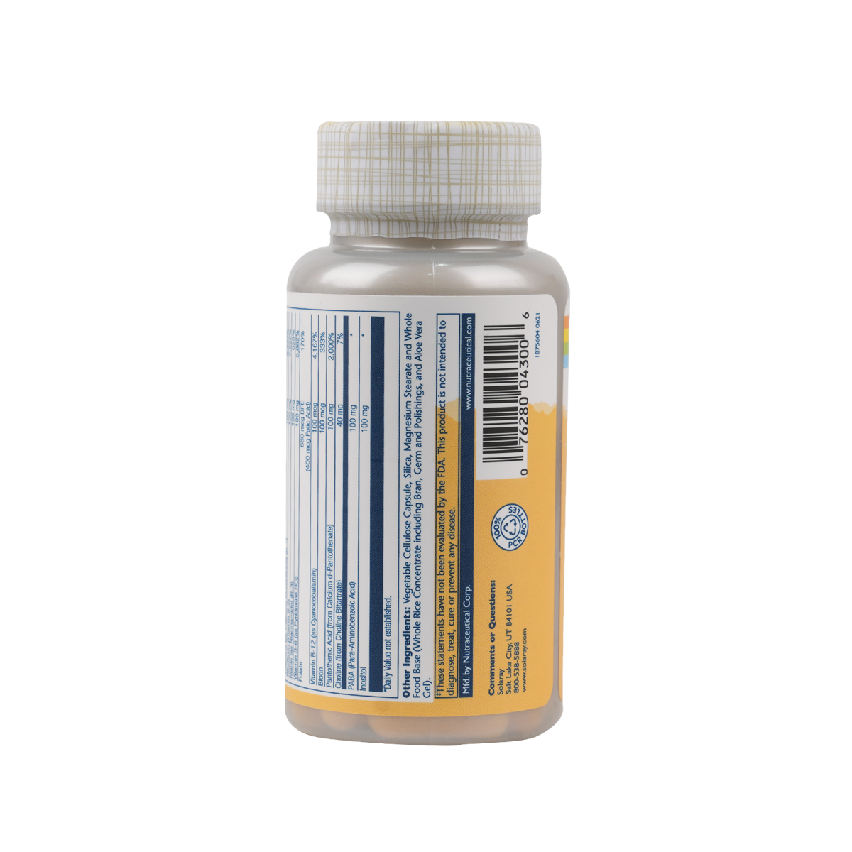 SOLARAY VITAMIN B-COMPLEX 100MG 50 VEGCAPS