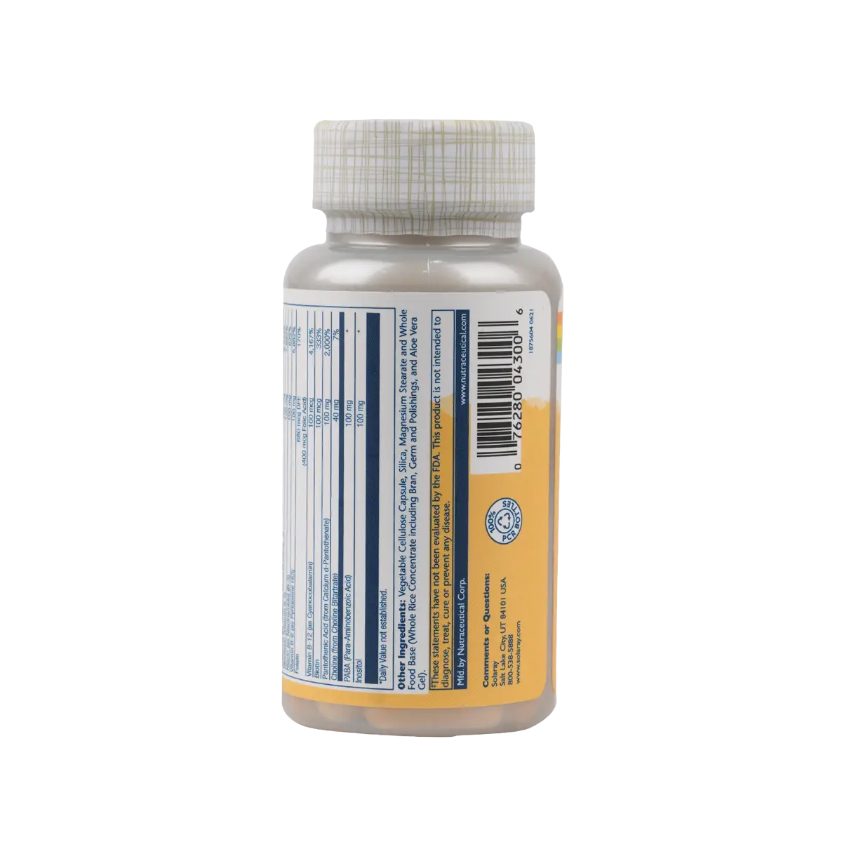 Solaray Vitamin B-Complex 100Mg 50 Vegcaps