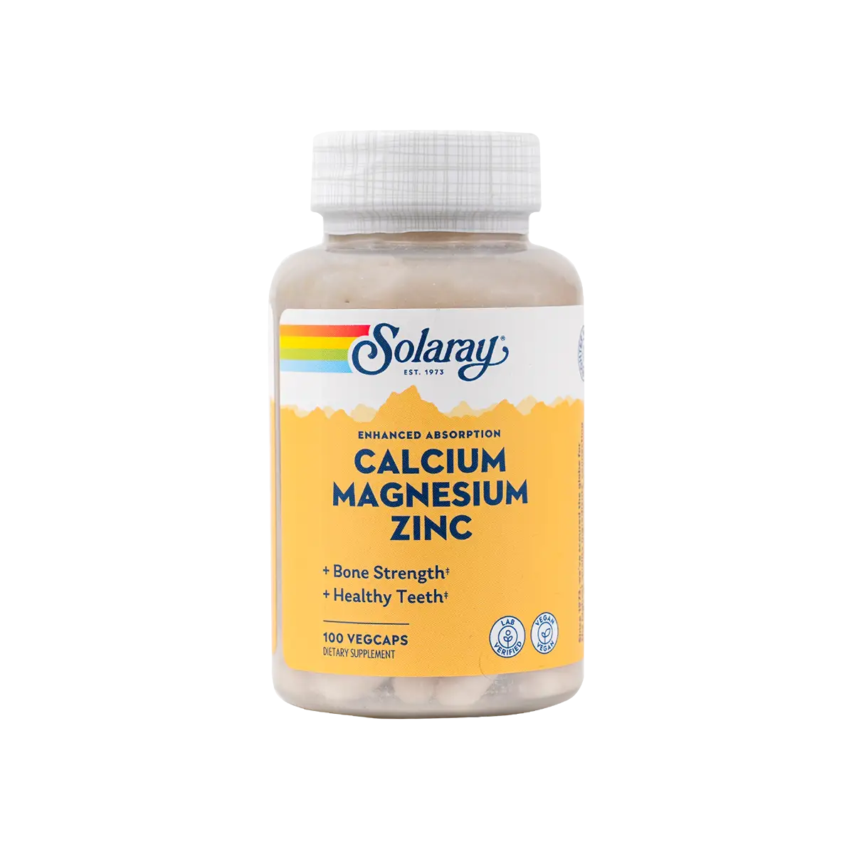 42124-Solaray Cal-Mag-Zinc 100 Vegcaps