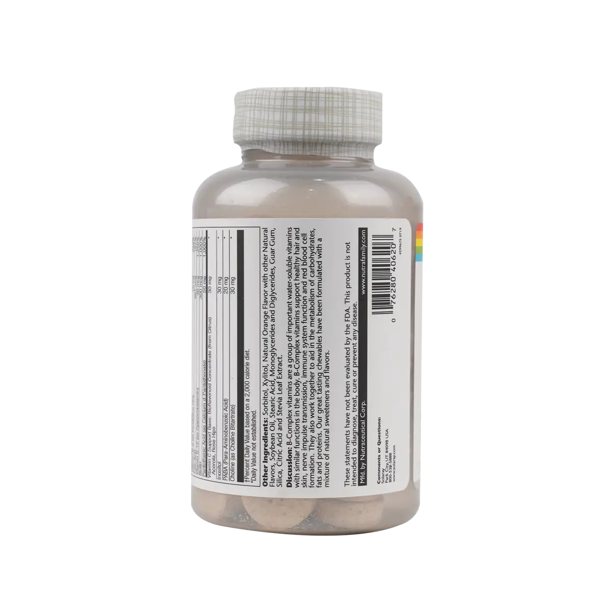 SOLARAY B-COMPLEX 250MG 50 CHEWABLES