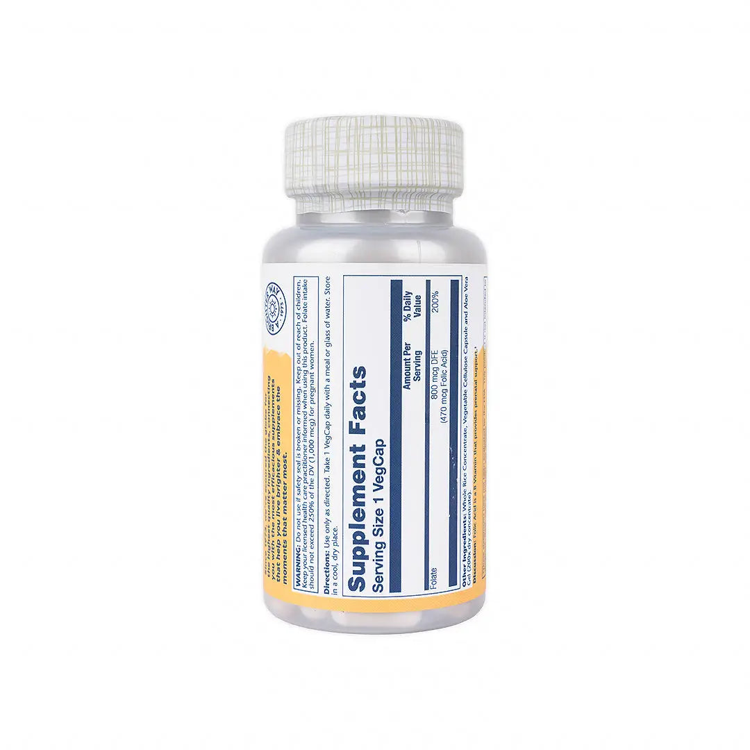 42129-Solaray Folic Acid 800Mcg 100 Cap +2