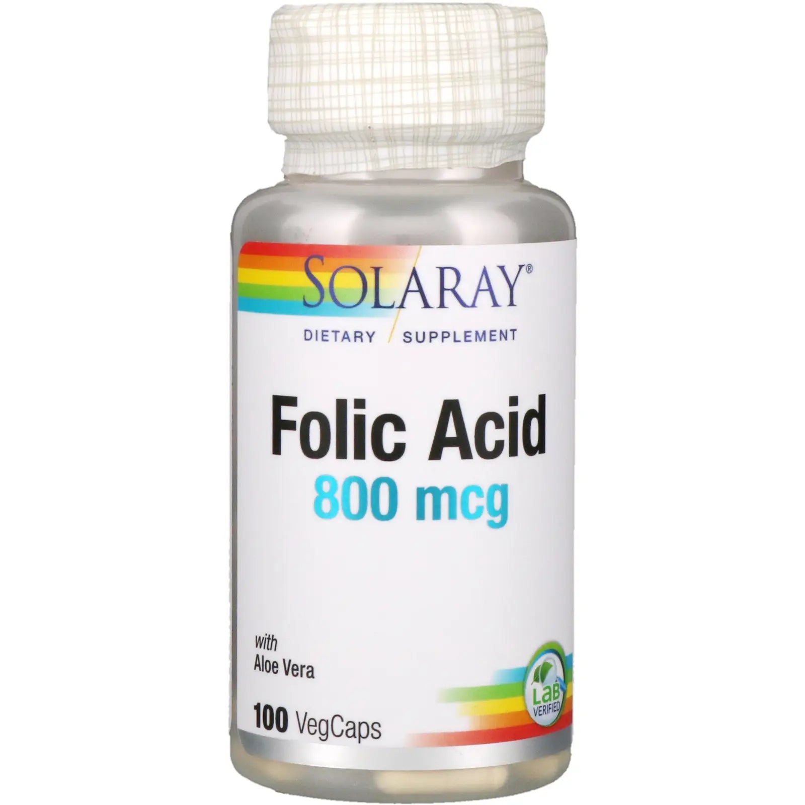 Solaray Folic Acid 800Mcg 100 Cap