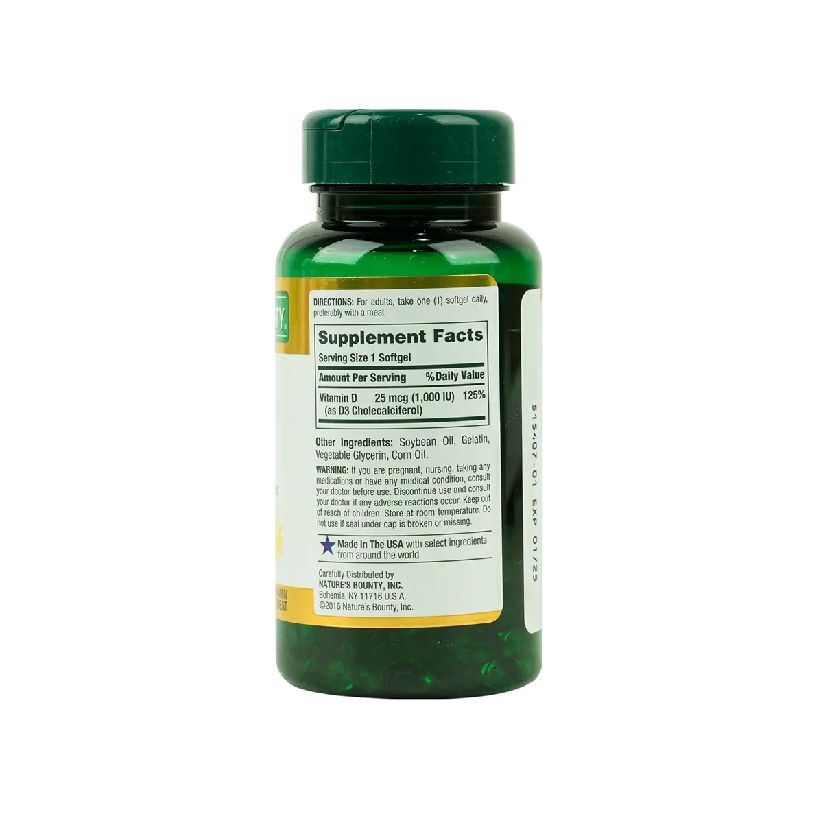Natures Bounty D3 1000Iu 120 Soft Gels