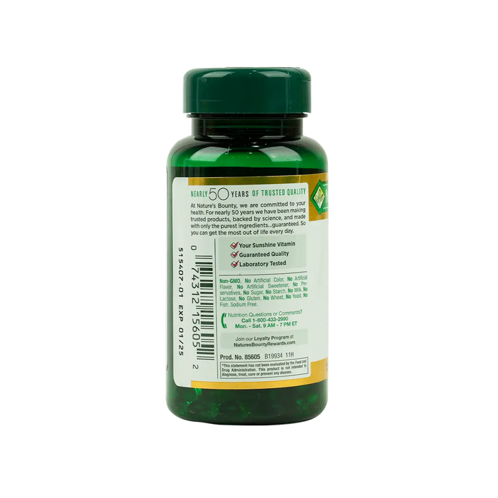 42250-NATURES BOUNTY D3 1000IU 120 SOFT GELS +2