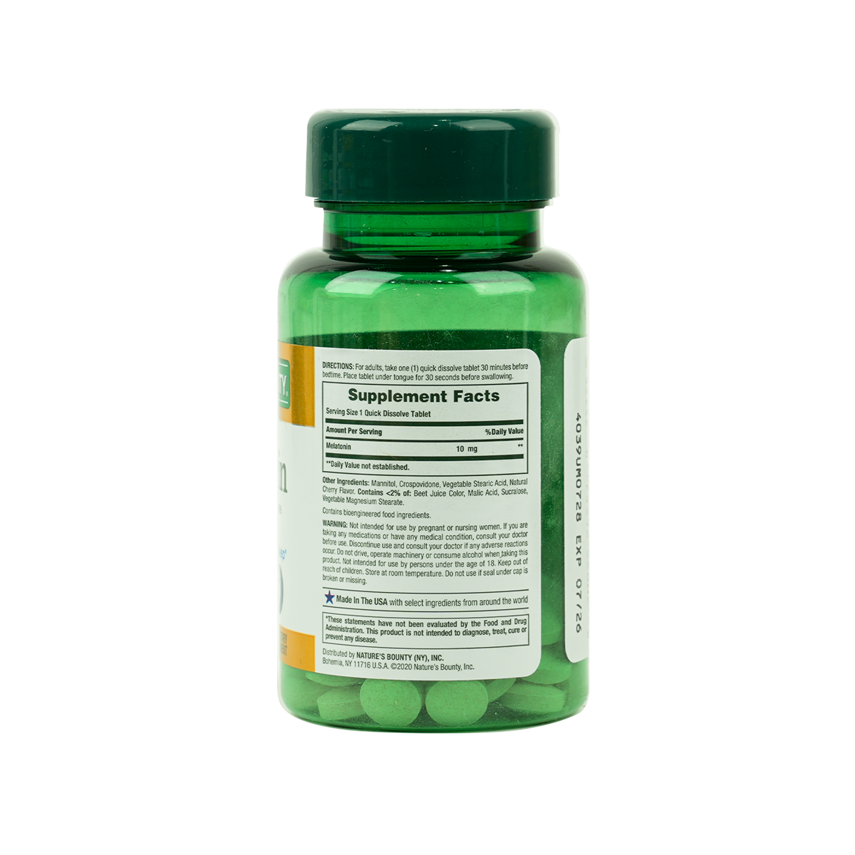 NATURES BOUNTY MELATONIN 10MG 45TAB