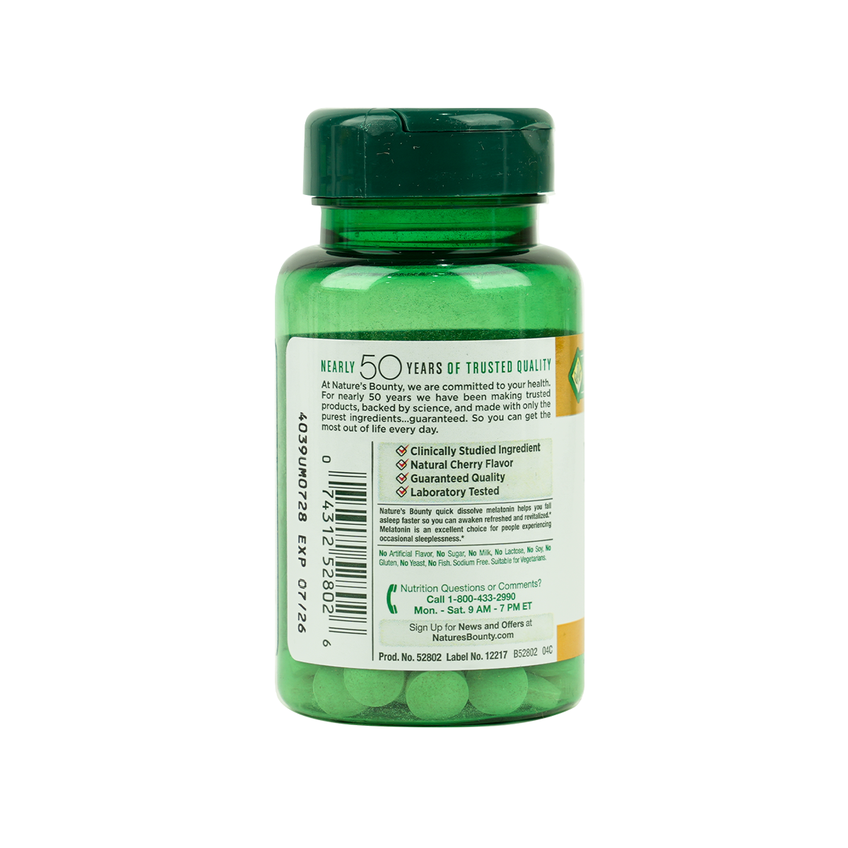 NATURES BOUNTY MELATONIN 10MG 45TAB