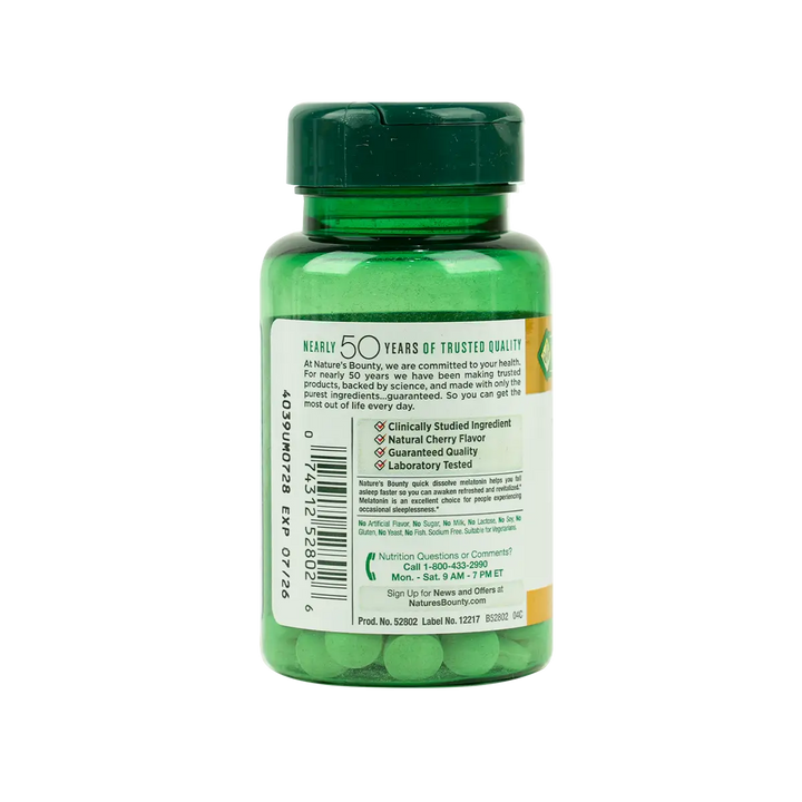 42251-Natures Bounty Melatonin Quick Dissolve 10mg 45tab +2